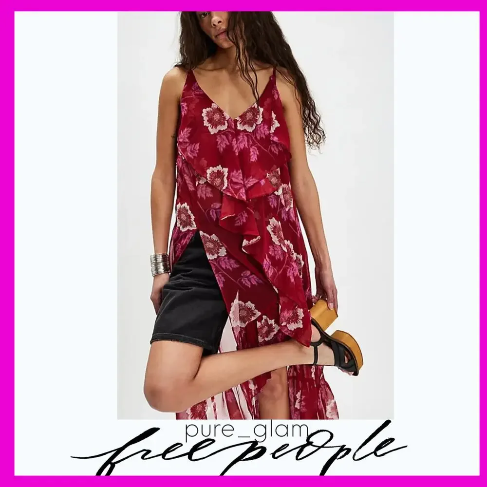 Free People sheer maxi top